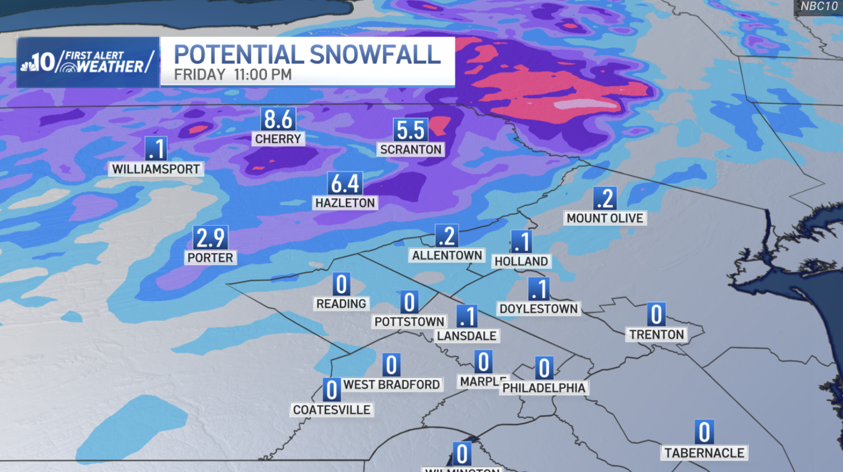 大费城本周五可能迎来2024年第一场降雪